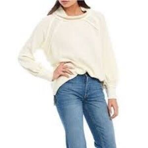 We The Free She’s a Keeper Cowl Neck Oversized Sweater Cream Small